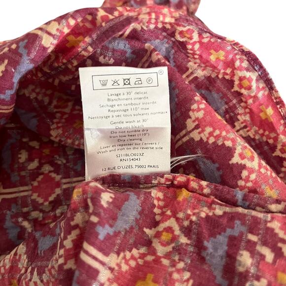 Sezane Emmy Blouse Pink Ruffle Top Size 36 US Size 4 / Small - Picture 10 of 10